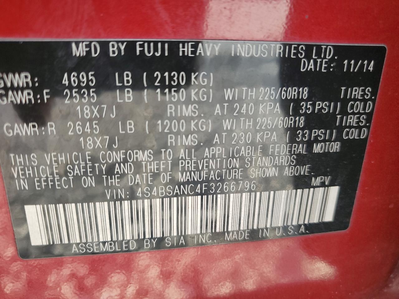 Subaru Outback 2.5i Limited Image 9