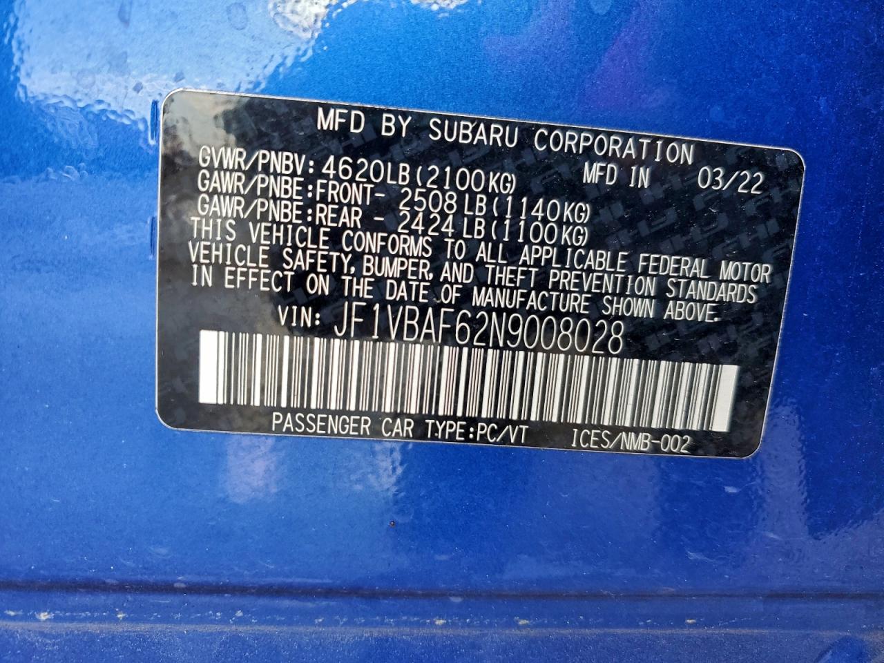 Subaru WRX Premium Image 10